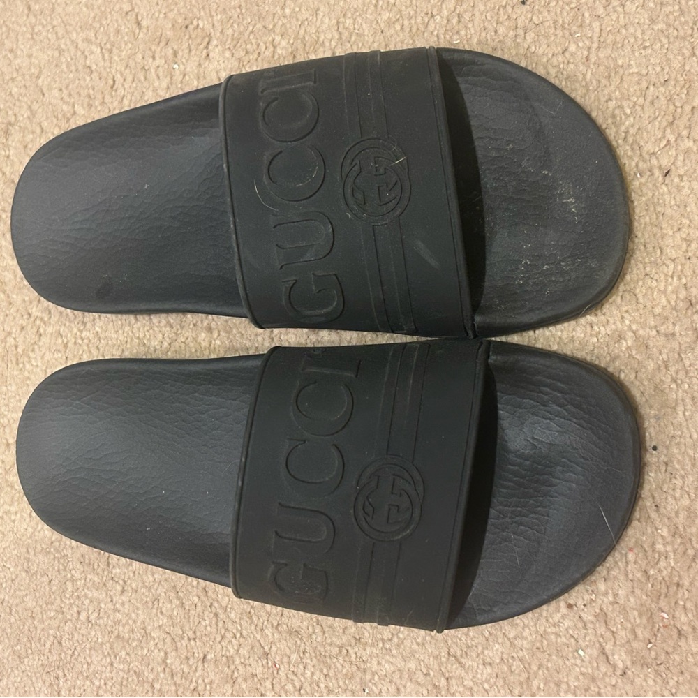 Gucci Black Slide Sandals